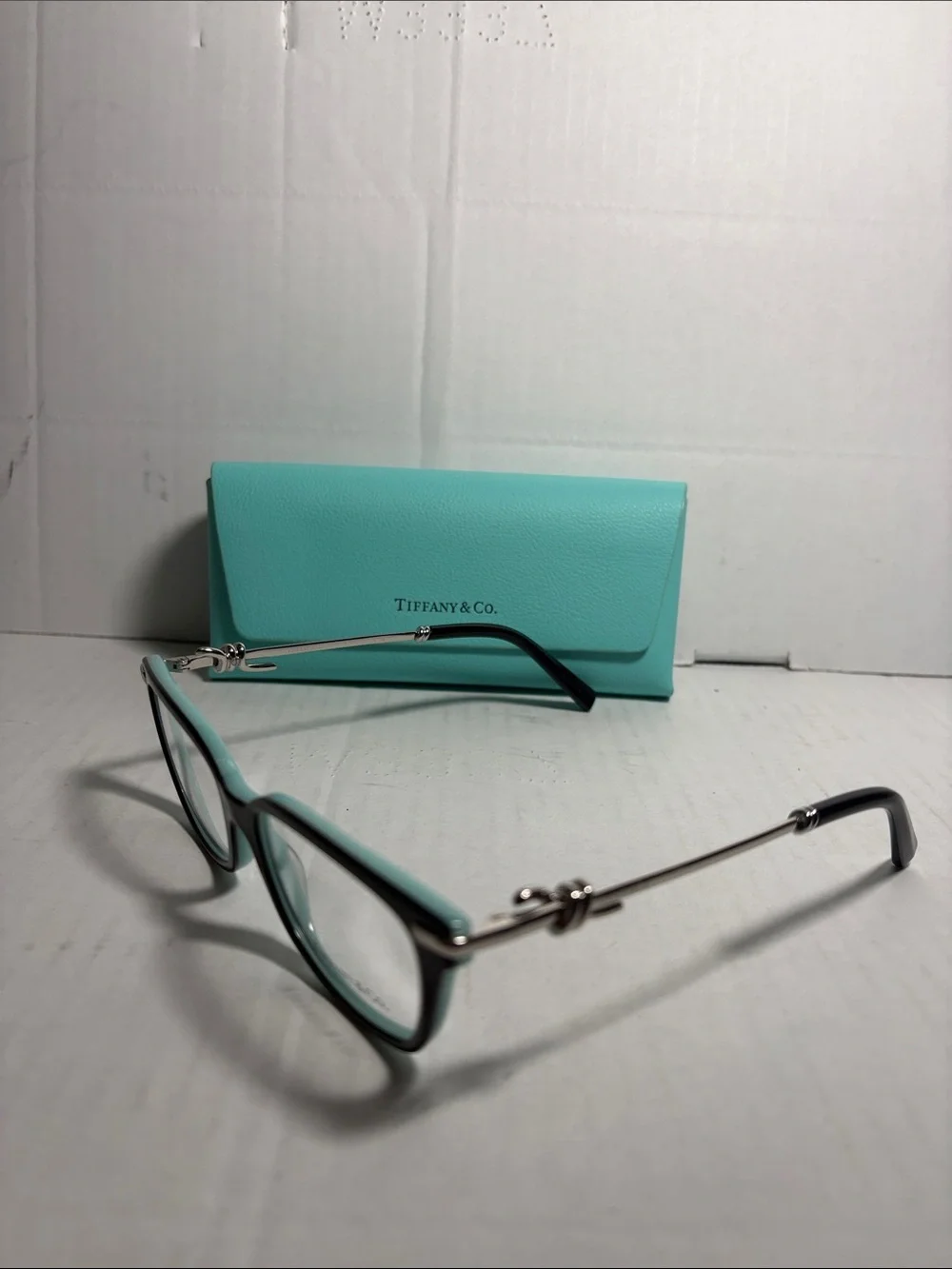 Tiffany & Co. Black Optical Glasses with Tiffany Blue Case